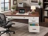 Executive Home Office Desk, Adjustable File Drawer Office Desk