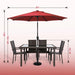 Havenside Home  9' round 8Rib Aluminum Market Umbrella, Base Not Included Red