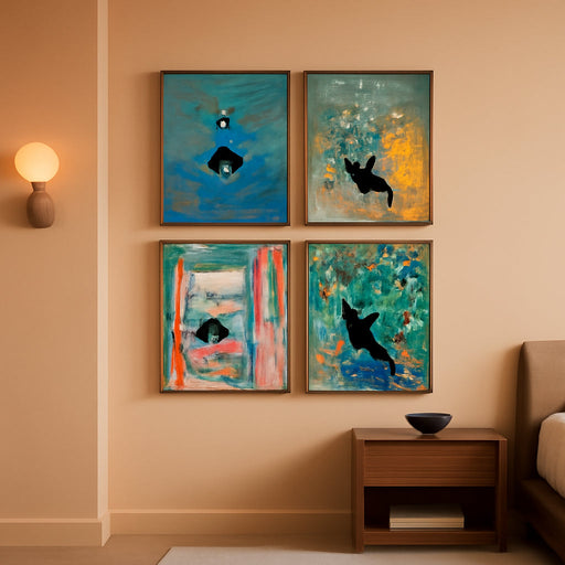 Framed Luxurious MonetStyle Cat WallArtDecor 11x14