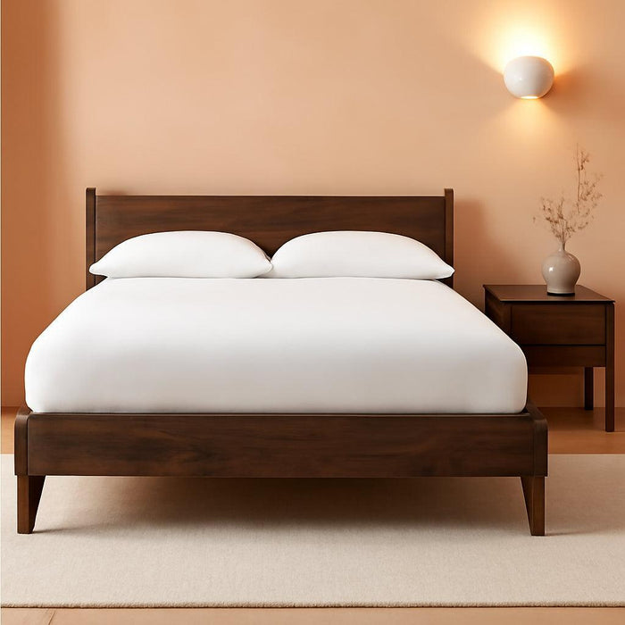 Calverson Casual Queen Panel Platform Bed, Foundation or Box Spring Not Needed, Dark Brown