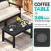 7-Piece HDPE Outdoor Patio Furniture Set with Cushions for Backyard, Porch and Poolside,Black Frame with Khaki Cushion