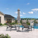 Outdoor Table Sun Umbrella 11.5 FT round Semi Auto Lift, Gray