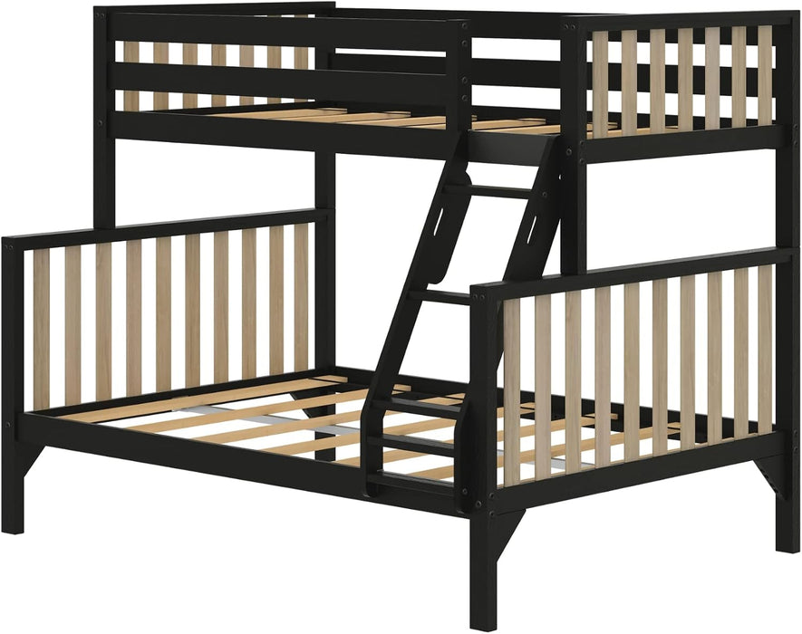 Max Lily ScandinavianModernMinimalist TwinOverFull Bunk Bed Wood
