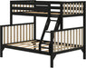 Max Lily ScandinavianModernMinimalist TwinOverFull Bunk Bed Wood