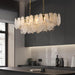 Gold Multi-Tier Lantern Pendant Lighting,Cloud Glass Metal Kitchen Island Chandeliers Hanging Ceiling Light Fixtures