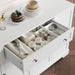White Buffet Cabinet With Expansive Storage Drawers