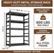 Five Tier IndustrialStrength Metal Bookshelf SeventyTwoInchTall