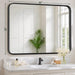Bathroom Mirror 40X30 Inch Black Metal Frame Rectangle Vanity Mirror