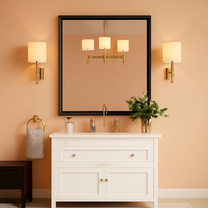 Black Bathroom Mirror, 36X36 Inch Thick Metal Framed Wall Mirrors for over Sink, Bedroom, Living Room, Entryway, Rectangle Wall-Mounted Mirrors(Horizontal/Vertical).