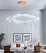 23.6'' Modern LED Ring Pendant Light Dimmable Crystal Chandelier for Dining Room Living Room Bedroom Gold