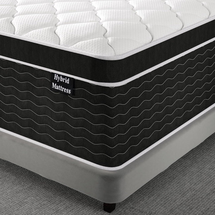 King Size Mattress, 12 Inch Hybrid Mattresses in a Box, Firm King Mattress with Gel Memory Foam and Pocket Springs, Pressure Relief & Upgraded Support, Cooling and Breathable