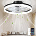 Ceiling Fan with Light, 20" Modern Low Profile Foldable Ceiling Fans with 6 Wind Speeds, Dimmable Smart Ceiling Fan Light with Remote for Bedroom, Kids Room and Living Room (Black)