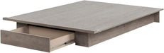 Holland Platform Bed (54/60''), Full/Queen, Natural Walnut