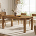 63-Inch Solid Wood Dining Table for 6, Farmhouse Kitchen Table with Heavy Duty Legs, Rectangular Wood Dinner Table for Dining Room, Living Room, Dark Brown