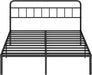 Full Bed Frame with Classin Headboard, Black