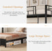 Black Twin Over Twin Bunk Bed WithDeskChargingStation