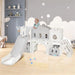 5 in 1 Children'S Slide Play Set, Free-Standing Castle Climbing Frame with Basketball Stand, Children'S Climbing Playhouse,