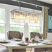 Chrome Rectangle Crystal Pendant Light 39.4Inch Chandelier