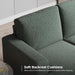 89 Inches Oversize ThreeSeater Sofa Green Upholstery