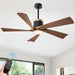 52 Inch Indoor Outdoor Ceiling Fan With Dimmable Led Lights