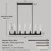 Black Farmhouse Dining Room Linear Chandelier Fixture