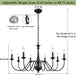 Farmhouse Chandeliers for Dining Room Light Fixtures 8 Lights Black Chandelier Light Fixture Ceiling Hanging Rustic Chandelier for Living Room Bedroom Entryway