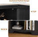 Black Three Tiered Bookshelf With Adjustable Shelves