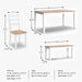 Gesthaven Casual Modern Dining Room Table Set with 4 Chairs and Bench, Set of 6, Mango Wood, 30.25" Table Height, White & Light Brown