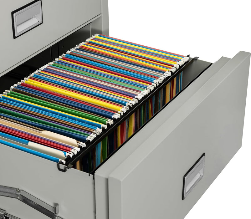 Lateral Fireproof File Cabinet 31" Wide 2-Drawer, Gray