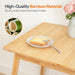Natural Bamboo Square Dining Table EasyToAssemble TwoSeater