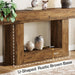 63" Console Table, Farmhouse 2-Tier Entryway Table with U-Shaped Base, Narrow Long Wood Sofa Table behind Couch Table for Living Room, Hallway, Foyer, Vintage Brown