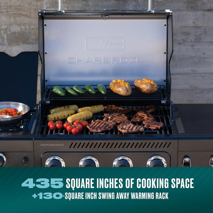 Performance Series 4-Burner Gas Grill Cabinet with Side Burner, Black - 463253925