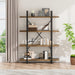 Industrial Strength Bookshelf With Rustic Oak Finish