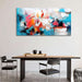 Abstract Wall Art Canvas Hand-Painted Art in Blue and Pink Office Wall Decor Wall Art for Living Room Paintings for Wall Decorations Modern Wall Decor for Bedrooms, and Dining Room 24×48In