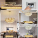 Luxurious Gold Crystal Chandelier 24 Inch Lighting