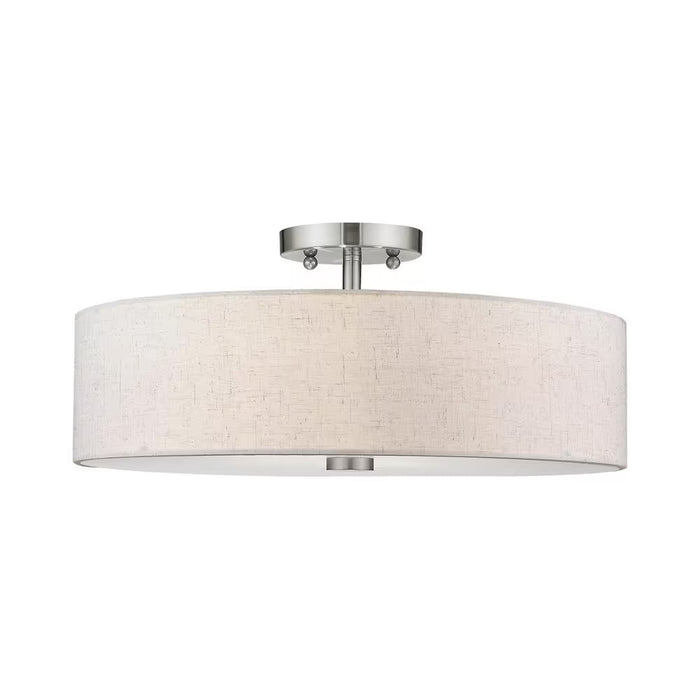 Mercury 4 Light Brushed Nickel Semi Flush Mount Lighting