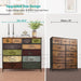 Dresser for Bedroom with 12 Drawers, Tall Fabric Drawer Dresser, Chest of Drawers for Closet, Nursery, Bedside, Living Room, Entryway, Hallway (Pattern)