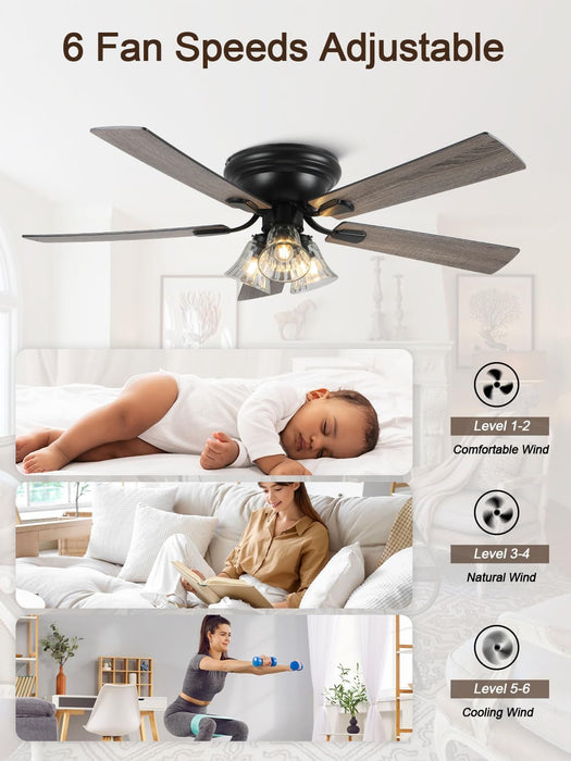 52 Inch Vintage Farmhouse Reversible Ceiling Fan