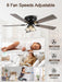 52 Inch Vintage Farmhouse Reversible Ceiling Fan