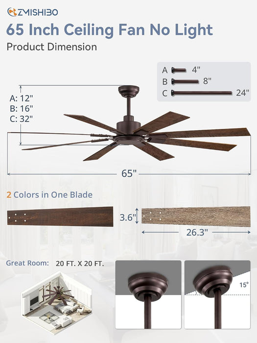 Premium Oil Rubbed Bronze Quiet Ceiling Fan