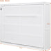 Full Size Murphy Bed, Wood Hidden Foldable Wall Bed Frame W/Gas Struts, Storage Bed Cabinet for Bedroom, Office, Space-Saving, No Box Spring Needed, White