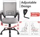 Office Chair Computer Chair Ergonomic Cheap Desk Chair Adjustable Comfortable Mid Back Task Rolling Swivel Chair with Lumbar Support for Home Office Desk (Grey)