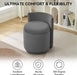 Charcoal Gray Velvet Vanity Chair Swivel Mechanism