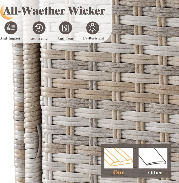 9-Piece Patio Furniture Set with Rocking Chairs & Storage Table