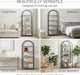 71" Arched Bookcase, 5-Tier Industrial Bookshelf with Metal Frame, Tall Storage Display Shelf for Living Room, Bedroom, Home Office, Gray