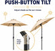 Yaheetech 9FT Patio Umbrella W/Push Button Tilt & Crank UPF 50+, Tan | Water-Resistant Fabric, UV Protection, Patio Table Umbrella, Adjustable Canopy, Yard Sun Shade for Garden, Deck, Yard, Pool