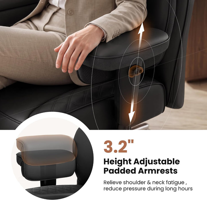 Office Chair, Executive Big and Tall Desk Computer Chair 400Lbs