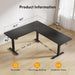 L Shaped Standing Desk 75 X 63 Inch Adjustable Height, Electric Corner Desk, Sit Stand Home Office Desk with Splice Board, Black(2 Packages)