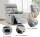 Swivel Rocker Recliner, Rocking Recliner Chair, Small Rocker Recliners for Small Spaces, Living Room, Bedroom, Nursery, RV, Light Grey