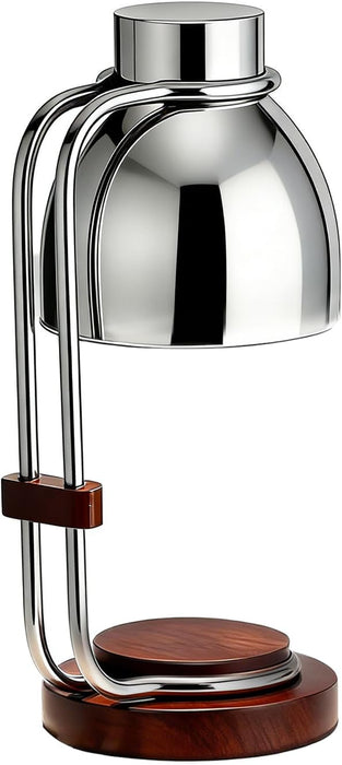 Candle Warmer Lamp with Timer,Dimmable Electric Candle Warmers,Elegant Home Decor Warming Heater as Birthday Gifts for Women Mom Jar Candle Lovers,Friends Use in Bedroom (Chrome)